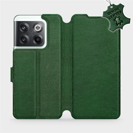 Phone Case OnePlus 10T - Design Green Leather