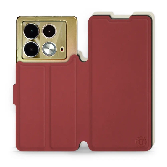 Phone Case Infinix Note 40 - Design Dark Red with Platinum