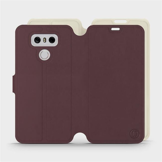 Phone Case LG G6 - Design Burgundy with Platinum