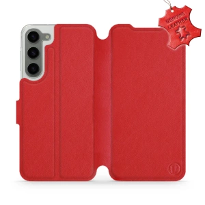 Phone Case Samsung Galaxy S23 Plus - Design Red Leather