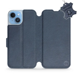 Phone Case Apple iPhone 14 - Design Blue Leather