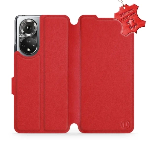 Phone Case Huawei Honor 50 - Design Red Leather