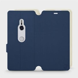 Phone Case Sony Xperia XZ3 - Design Navy with Platinum
