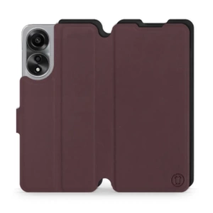 Hülle für OPPO A78 5G - Farbe Burgund mit Schwarz