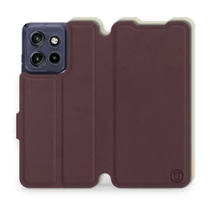 Phone Case Motorola Edge 50 Neo - Design Burgundy with Platinum