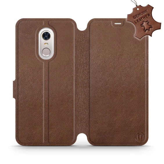 Phone Case Xiaomi Redmi 5 Plus - Design Brown Leather