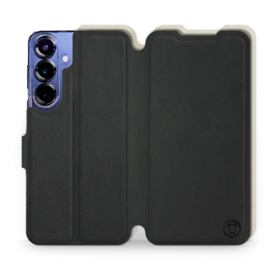 Etui Soft Touch do Samsung Galaxy S25 Plus - wzór Satynowa czerń z platyną