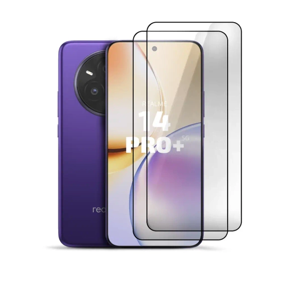 2-Pack Tempered Glass Clear for Realme 14 Pro Plus 5G