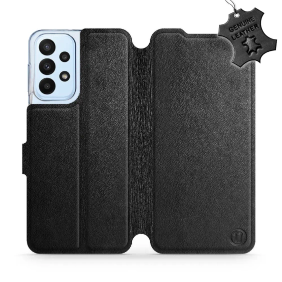 Hülle für Samsung Galaxy A23 - Farbe Black Leather