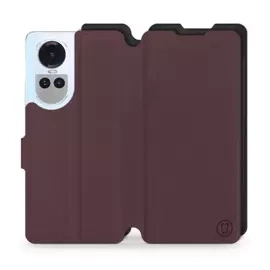 Hülle für OPPO Reno 10 5G - Farbe Burgund mit Schwarz