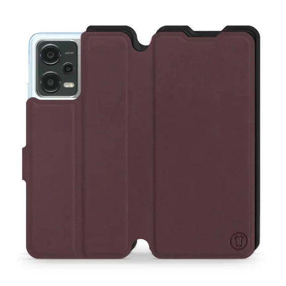 Etui Soft Touch do Xiaomi POCO X5 5G - wzór Matowy burgund z czernią