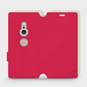 Etui Soft Touch do Sony Xperia XZ2 - wzór Żywa czerwień z platyną