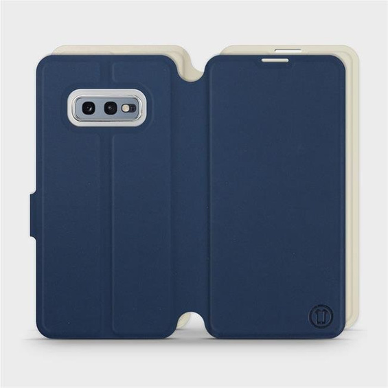 Hülle für Samsung Galaxy S10e - Farbe Marineblau mit Platin