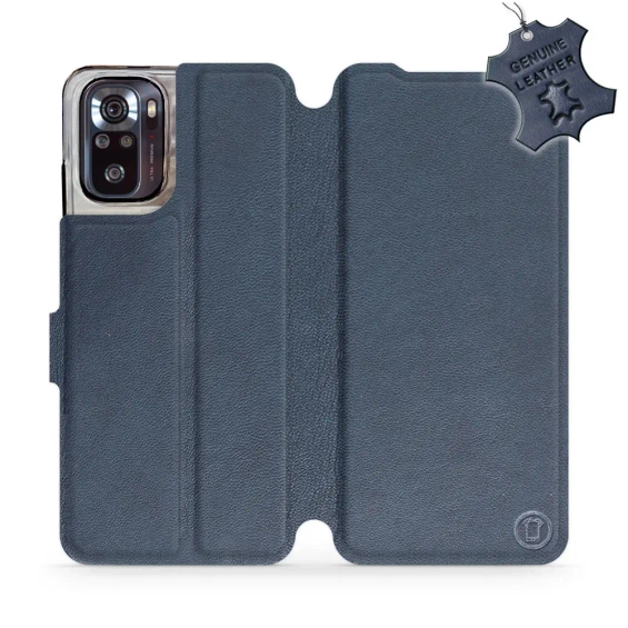 Phone Case Xiaomi POCO M5s - Design Blue Leather