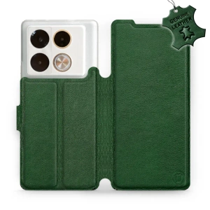 Phone Case Infinix Note 40 Pro Plus - Design Green Leather