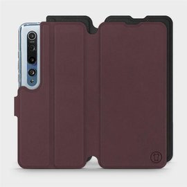 Etui Soft Touch do Xiaomi Mi 10 - wzór Matowy burgund z czernią