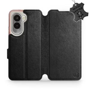 Phone Case Xiaomi POCO M7 - Design Black Leather