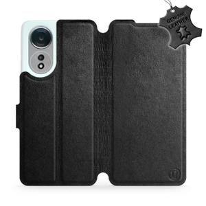 Hülle für OPPO A58 - Farbe Black Leather