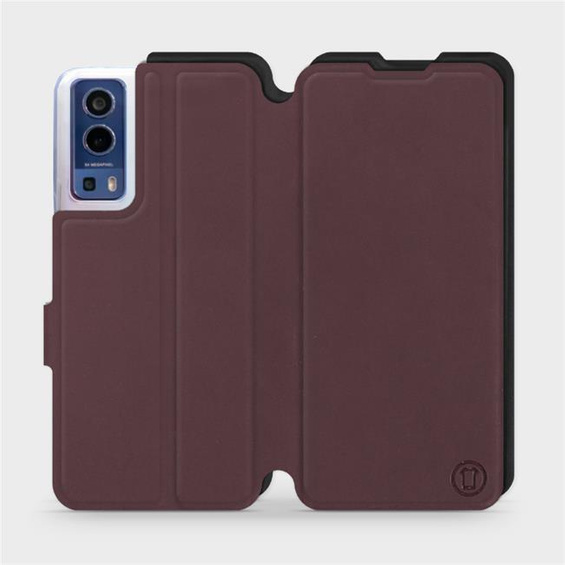 Phone Case Vivo Y52 5G - Design Burgundy with Black