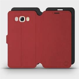 Phone Case Samsung Galaxy J7 2016 - Design Dark Red with Black