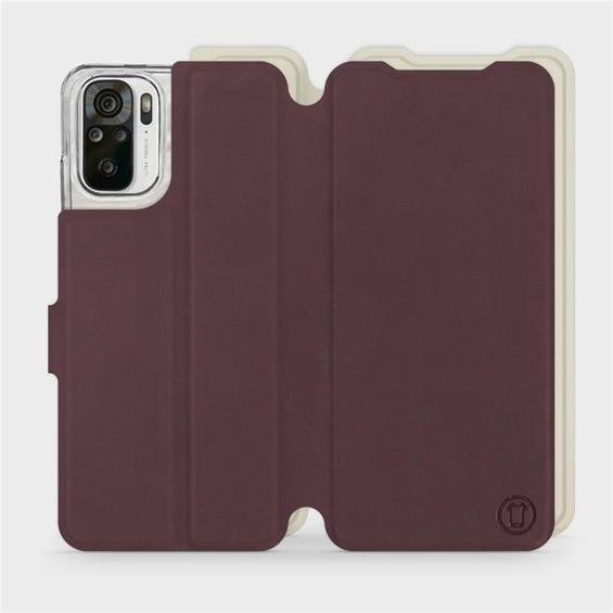 Phone Case Xiaomi Redmi Note 10 - Design Burgundy with Platinum