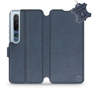 Phone Case Xiaomi Mi 10 - Design Blue Leather