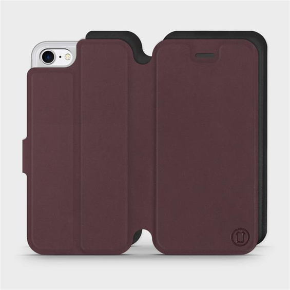 Phone Case Apple iPhone SE 2022 - Design Burgundy with Black