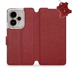 Phone Case Realme 15 5G - Design Dark Red Leather