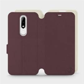 Phone Case Nokia 5.1 Plus - Design Burgundy with Platinum