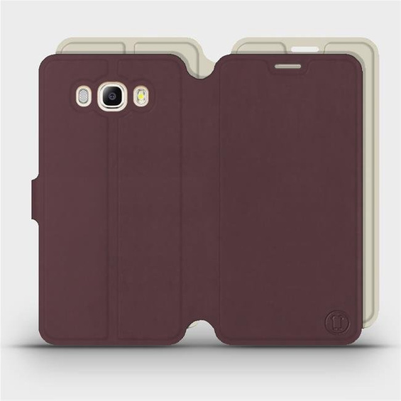 Hülle für Samsung Galaxy J7 2016 - Farbe Burgund mit Platin