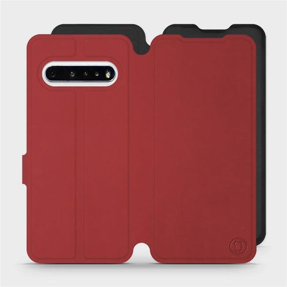 Hülle für LG V60 ThinQ 5G - Farbe Dunkelrot mit Schwarz