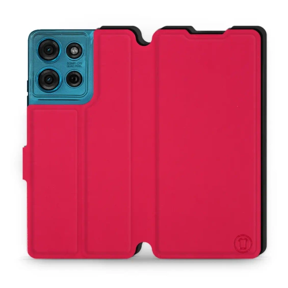 Hülle für Motorola Moto G75 5G - Farbe Rot mit Schwarz