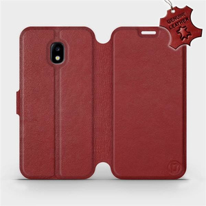 Phone Case Samsung Galaxy J3 2017 - Design Dark Red Leather