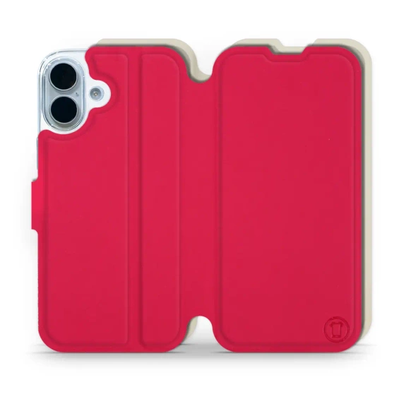 Etui Soft Touch do Apple iPhone 17 - wzór Żywa czerwień z platyną