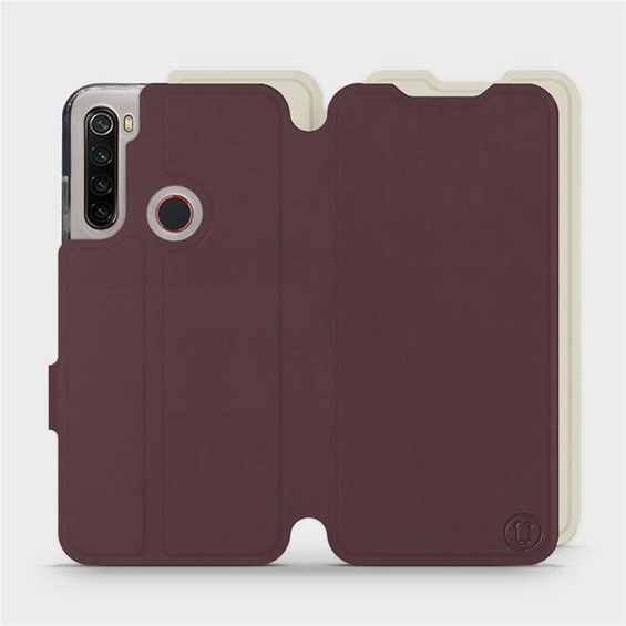 Hülle für Xiaomi Redmi Note 8 - Farbe Burgund mit Platin