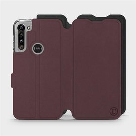 Phone Case Motorola Moto G8 Power - Design Burgundy with Black