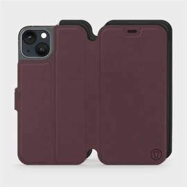 Hülle für Apple iPhone 13 - Farbe Burgund mit Schwarz