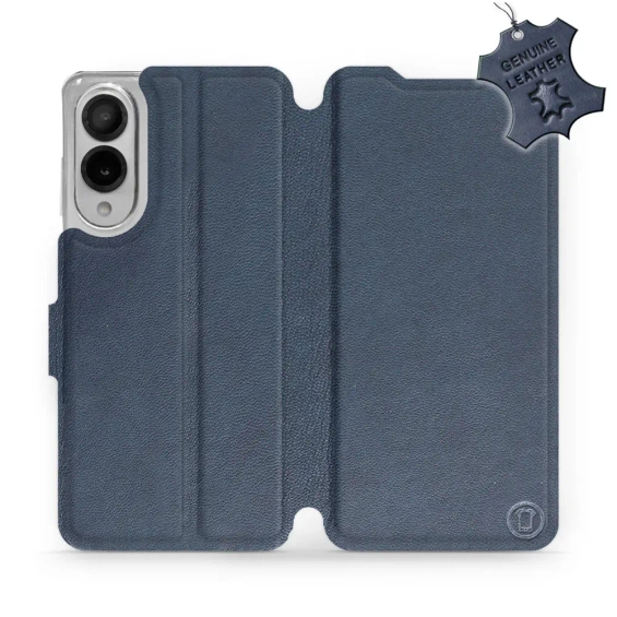 Phone Case Samsung Galaxy S25 Edge - Design Blue Leather