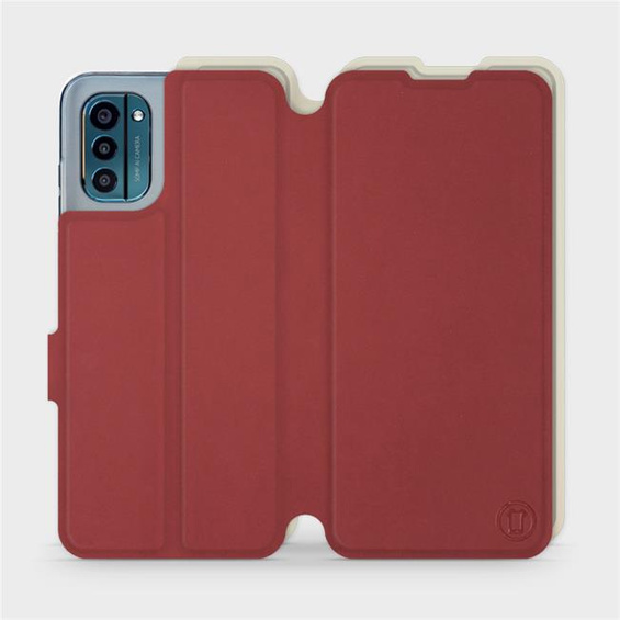 Phone Case Nokia G21 - Design Dark Red with Platinum