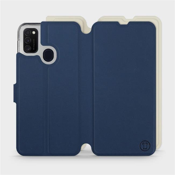 Etui Soft Touch do Samsung Galaxy M21 - wzór Głęboki granat z platyną