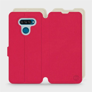 Hülle für LG K50S - Farbe Rot mit Platin