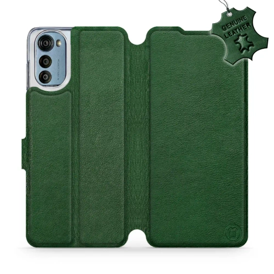 Hülle für Motorola Moto E32 - Farbe Green Leather