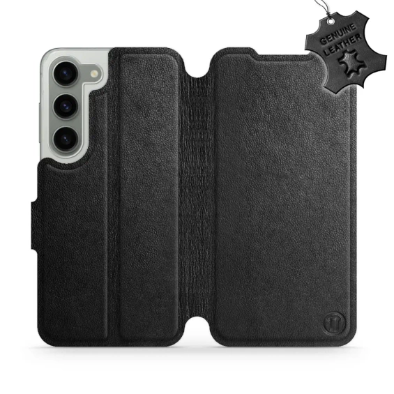 Phone Case Samsung Galaxy S23 - Design Black Leather