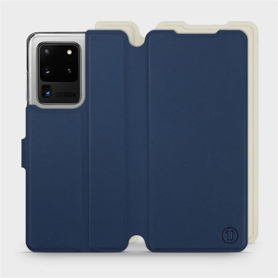 Etui Soft Touch do Samsung Galaxy S20 Ultra - wzór Głęboki granat z platyną