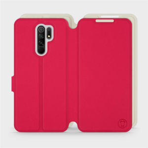 Hülle für Xiaomi Redmi 9 - Farbe Rot mit Platin