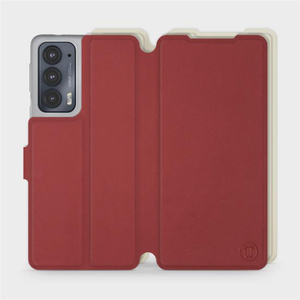 Phone Case Motorola Edge 20 - Design Dark Red with Platinum