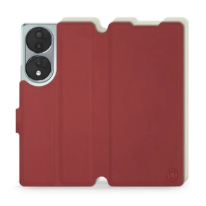 Etui Soft Touch do Huawei Honor 70 - wzór Zachodząca czerwień z platyną