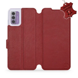 Phone Case Nokia G42 - Design Dark Red Leather