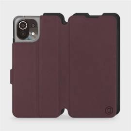 Phone Case Xiaomi Mi 11 Lite - Design Burgundy with Black