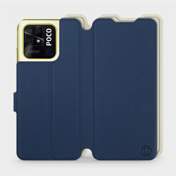Phone Case Xiaomi POCO C40 - Design Navy with Platinum